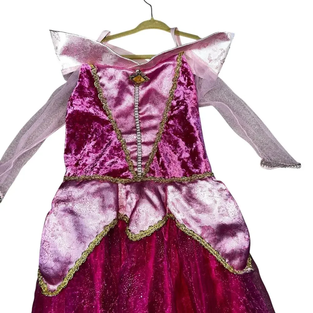Disney Parks Princess Sleeping Beauty (Aurora) pink ball gown Costume girls sz S